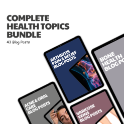 Complete Health Topics Bundle – 43 Blog Posts
